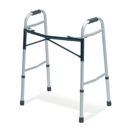 Bariatric Dual Release Folding Walker Adjustable Height Guardian Premium Aluminum Frame 650 lbs. Weight Capacity 32 to 39 Inch Height