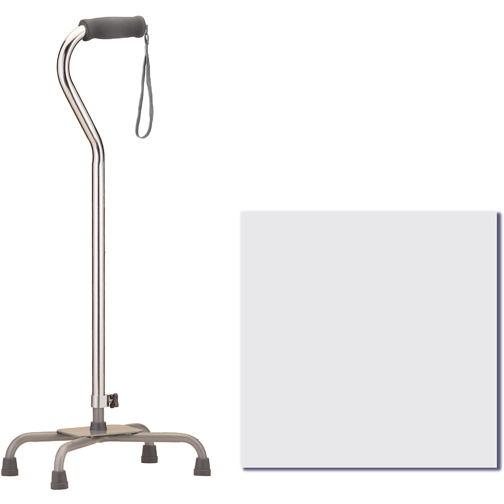 Bariatric Quad Cane Large Base With Offset Handle