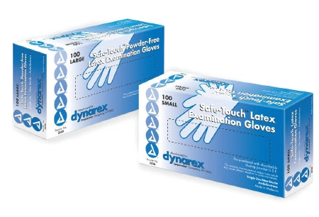 Exam Glove Safe-Touch NonSterile Latex Standard Cuff Length Fully Textured Ivory Not Rated