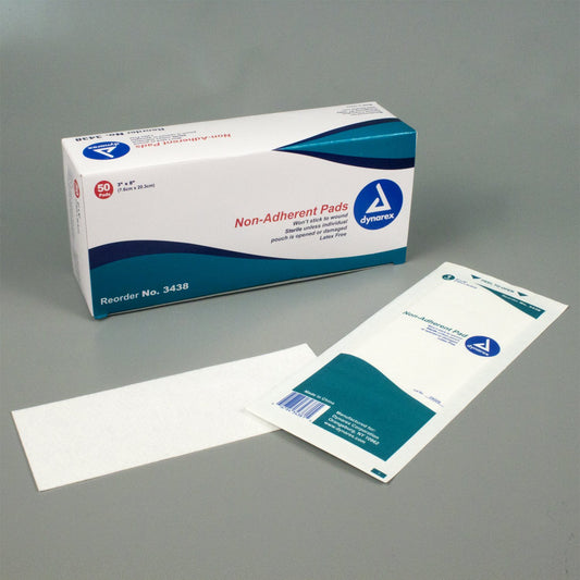 Dynarex Non-Adherent Dressing 3 x 8 Inch Sterile Pads