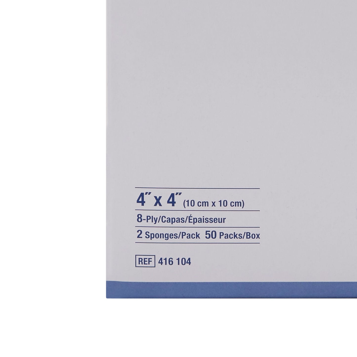 Econolux Gauze Sponge 4 x 4 Inch 8-Ply Sterile – 2 per Pack