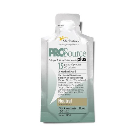 Oral Supplement ProSource Plus Neutral Flavor Liquid 1 oz. Pouch