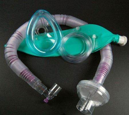 Universal Flex2 Anesthesia Breathing Circuit Coaxial Tube 70 Inch Tube Single Limb Adult / Pediatric 3 Liter Bag Single Patient Use