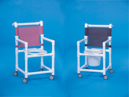 Shower Chair Select Fixed Arms PVC Frame Mesh Backrest