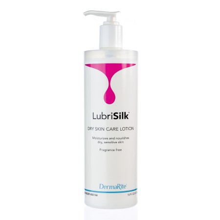 Hand and Body Moisturizer LubriSilk 16 oz. Pump Bottle Unscented Lotion