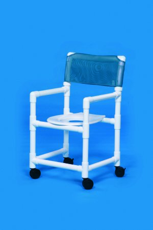 Commode / Shower Chair Standard Fixed Arms PVC