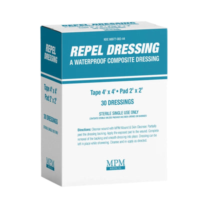 Repel Composite Dressing 4 x 4 Inch Sterile Square with Border