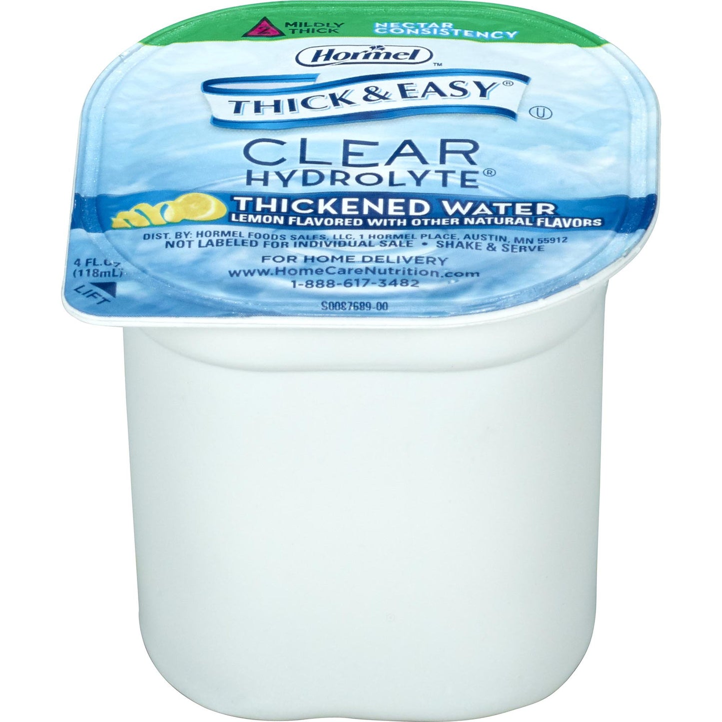 Thick & Easy Hydrolyte Lemon Thickened Water 4 oz Portion Cup IDDSI Level 2 Mildly Thick