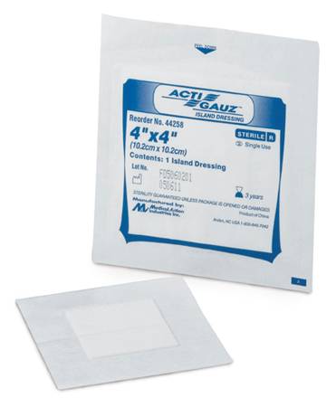 Adhesive Dressing Acti-Gauze 4 X 4 Inch Gauze Square White Sterile