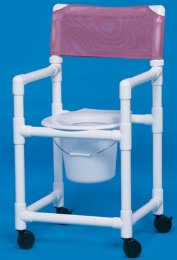 Commode / Shower Chair Standard Fixed Arms PVC