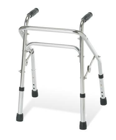 Dual Release Folding Walker Adjustable Height Guardian Aluminum Frame 200 lbs. Weight Capacity 24-1/2 to 28-1/2 Inch Height