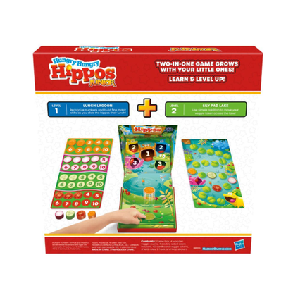 Hungry Hungry Hippos Junior Board Game – Counting & Number Learning Game for Preschoolers