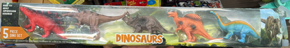Dinosaurs 5-Piece Figurine Set – Assorted Dinosaur Toys for Kids Ages 4+