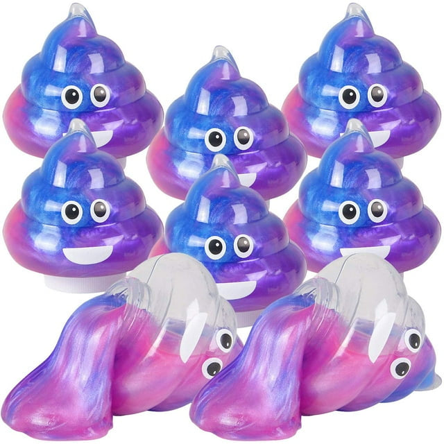 Unicorn Poop Emoji Slime – Magic Galaxy Rainbow Glitter Slime for Kids, Party Favors & Stocking Stuffers