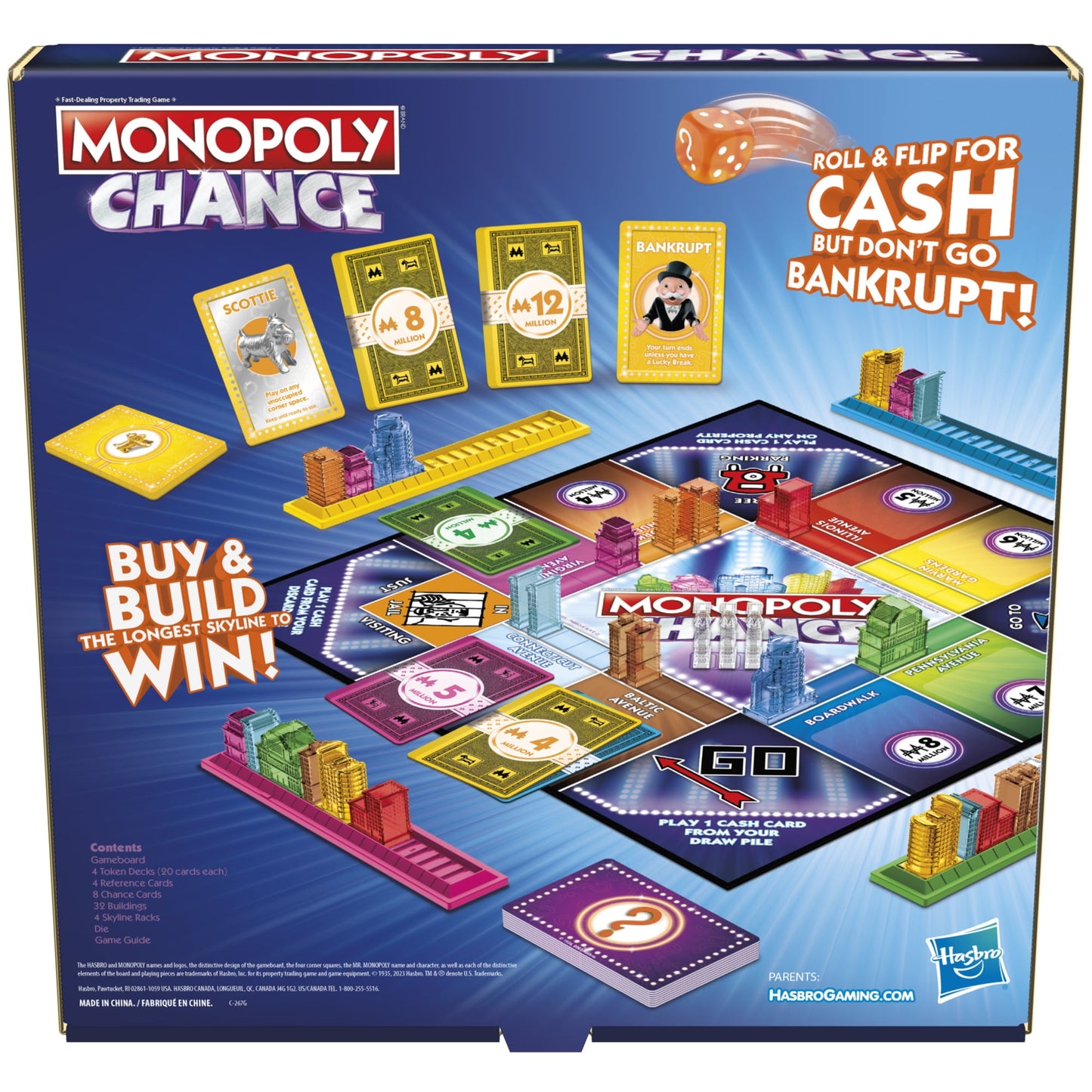 Hasbro Monopoly Chance – Fast-Paced Card-Flipping Monopoly Game for Ages 8+