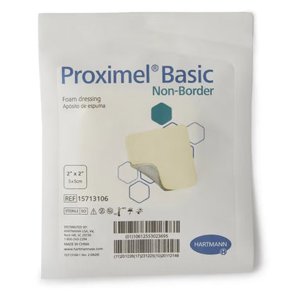 Proximel Basic Non-Border Foam Dressing 2 x 2 Inch Sterile Non-Adhesive Wound Dressing