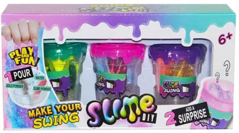 Swing Slime DIY Kit for Kids – Make Your Own Stretchy Slime Art & Craft Playset (Multicolor)