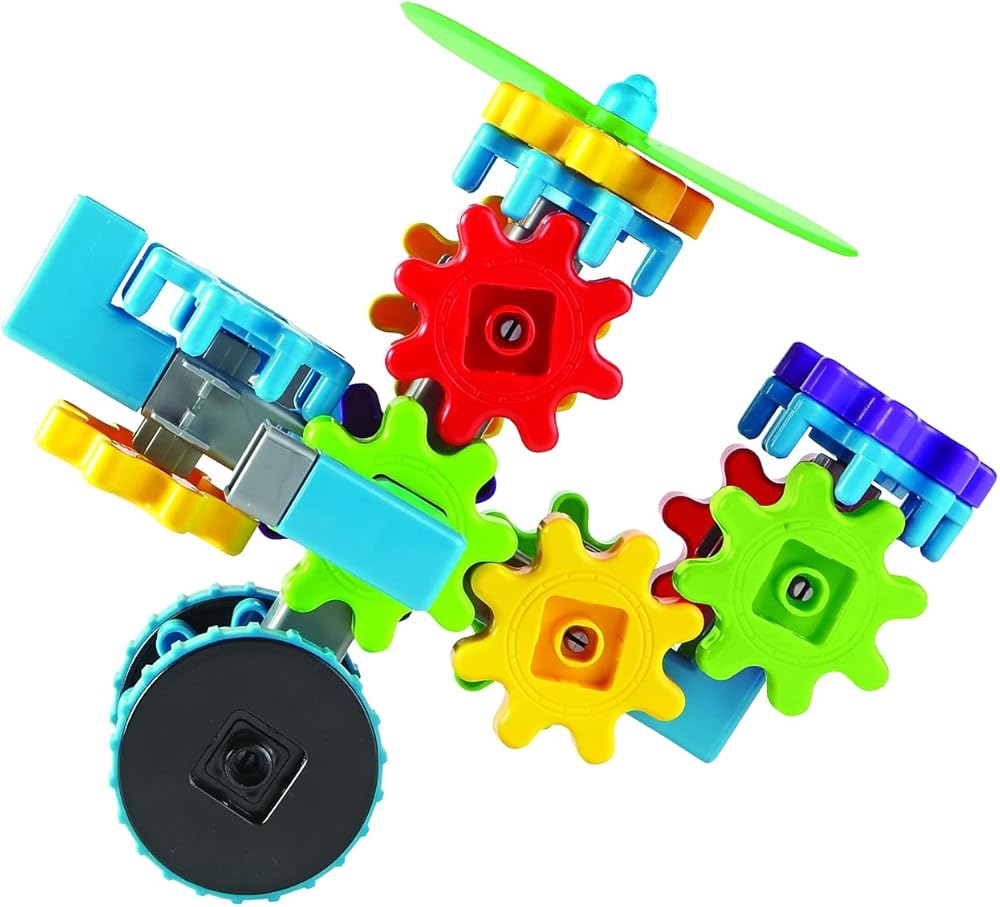 Learning Resources Flight Gears 44-Piece STEM Building Set – Creative Gear Play for Kids Ages 4+