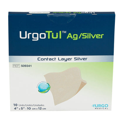 UrgoTul AG Silver Wound Contact Layer Dressing 4 x 5 Inch Sterile