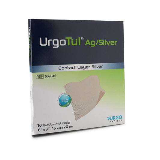 UrgoTul AG Silver Wound Contact Layer Dressing 6 x 8 Inch Sterile
