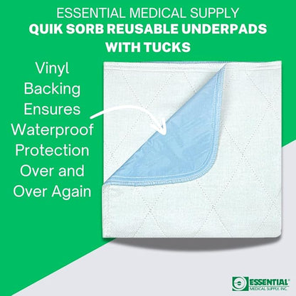 Reusable Underpad Quik-Sorb Deluxe 36 X 36 Inch Liquidfill Heavy Absorbency