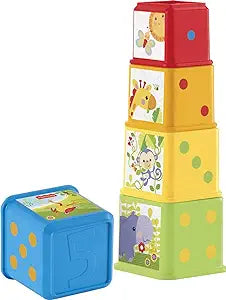 Fisher-Price DP Stack and Explore Blocks Stacking and Sensory Learning Fun for Babies