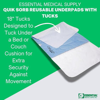 Reusable Underpad Quik-Sorb Deluxe 36 X 36 Inch Liquidfill Heavy Absorbency