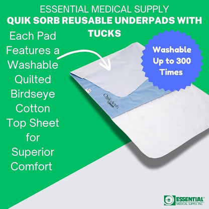 Reusable Underpad Quik-Sorb Deluxe 36 X 36 Inch Liquidfill Heavy Absorbency