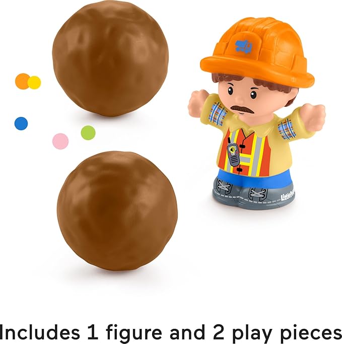Fisher Price Little People Work Together Dump Truck with Driver Figure – Musical Toddler Construction Toy