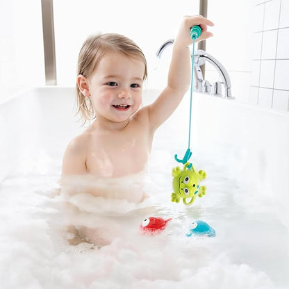 Hape Double Fun Fishing Set – Jumping Sea Creatures Bath Toy for Toddlers (5 Pieces, Ages 2+)
