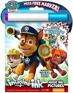Bendon Imagine Ink Paw Patrol Magic Ink Pictures & Game Book with Mess-Free Marker