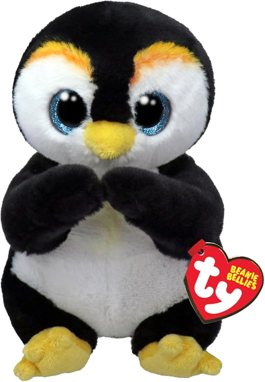 TY Beanie Bellie Neve the Penguin 6-Inch Plush – Soft VelveTy Fabric with Glitter Eyes
