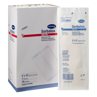 Sorbalux ABD Abdominal Pad 8 x 10 Inch Sterile 1-Ply