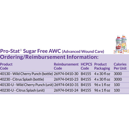 Pro-Stat AWC Wild Cherry Punch Oral Protein Supplement 30 oz Bottle