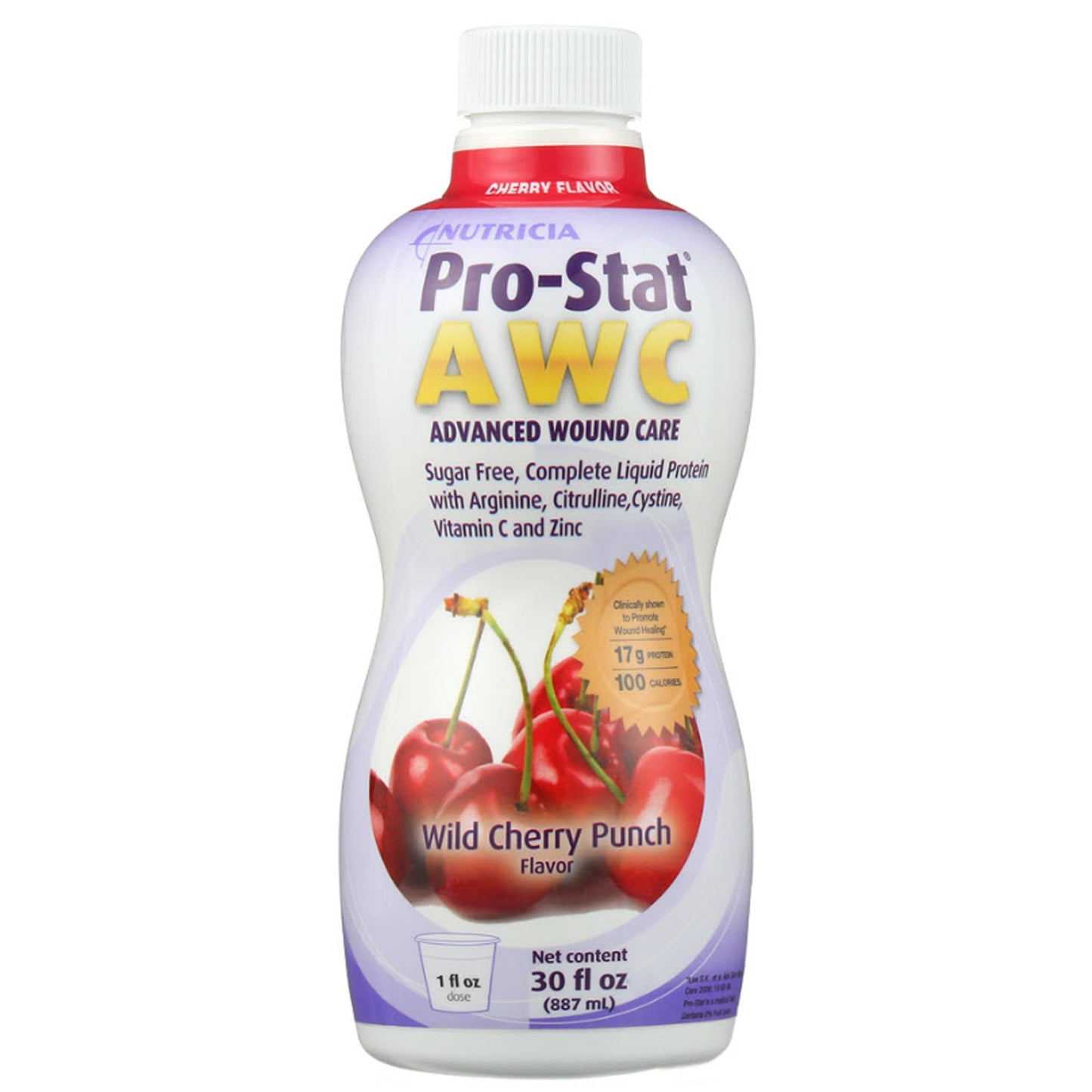 Pro-Stat AWC Wild Cherry Punch Oral Protein Supplement 30 oz Bottle