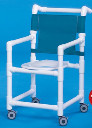 Shower Chair Original Fixed Arms PVC Frame Mesh