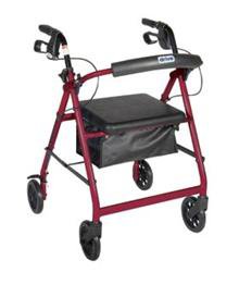 4 Wheel Rollator drive Blue Adjustable Height / Lightweight / Folding Aluminum Frame, Alimed