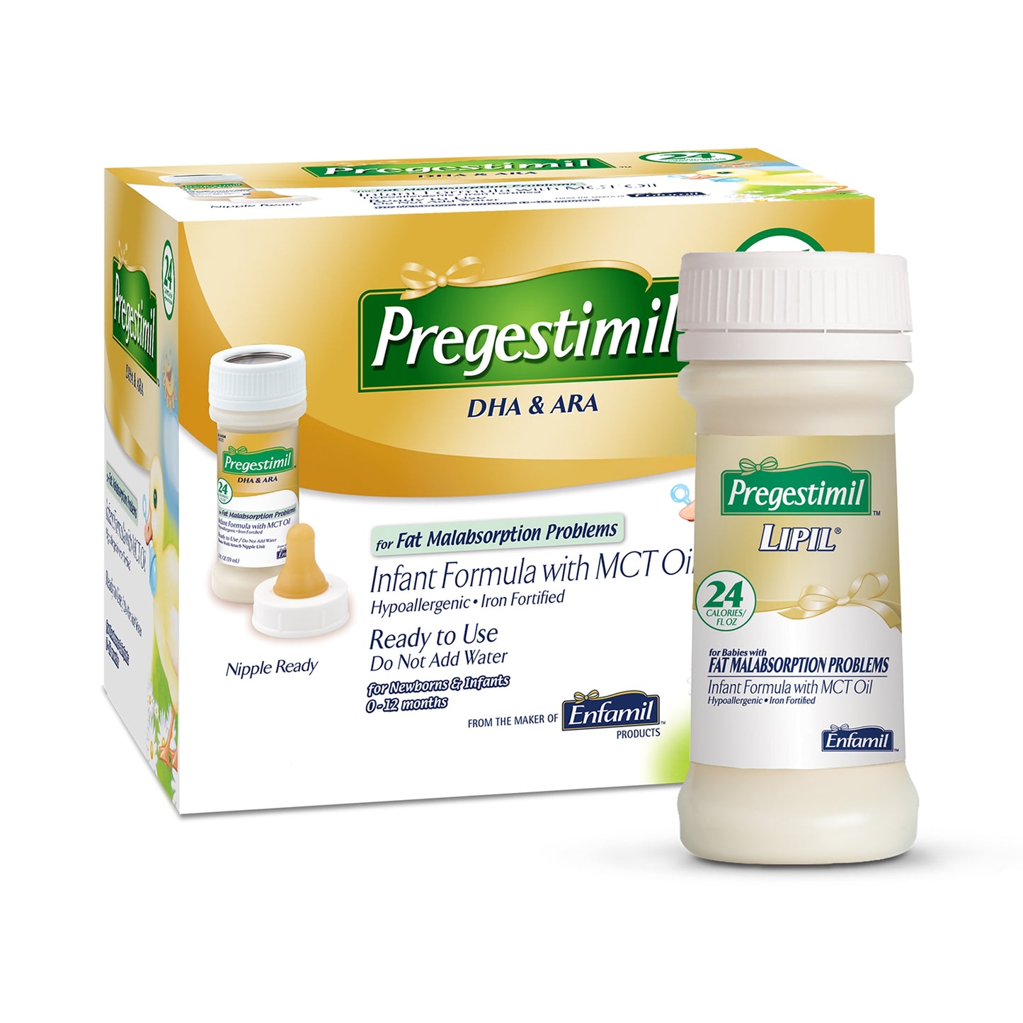 Pregestimil Infant Formula 2 oz Bottle Unflavored MCT Oil for Fat Malabsorption
