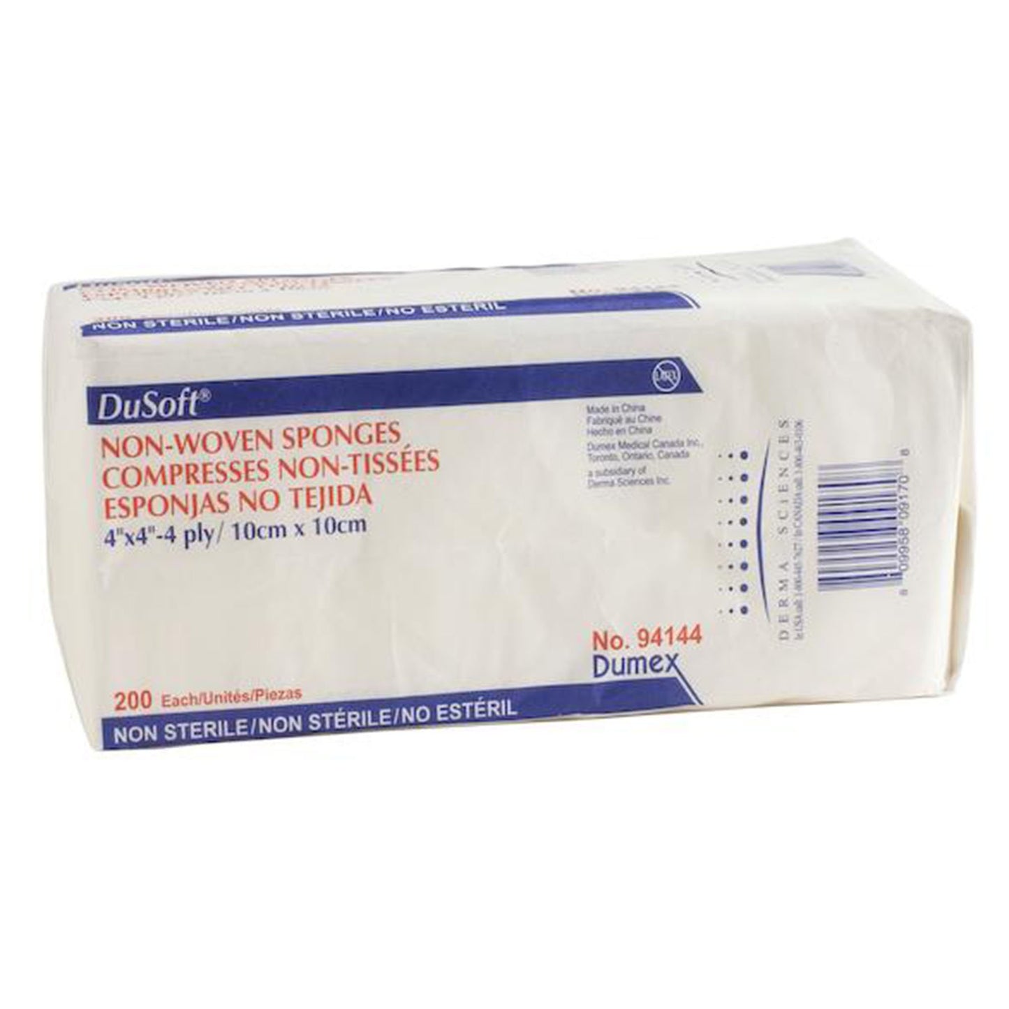 Dusoft Nonwoven Sponges 4 x 4 Inch, 4-Ply, NonSterile – 200 per Pack