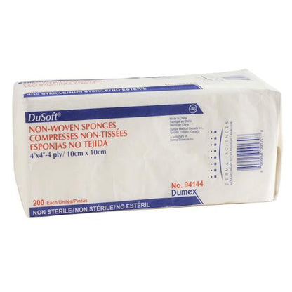 Dusoft Nonwoven Sponges 4 x 4 Inch, 4-Ply, NonSterile – 200 per Pack