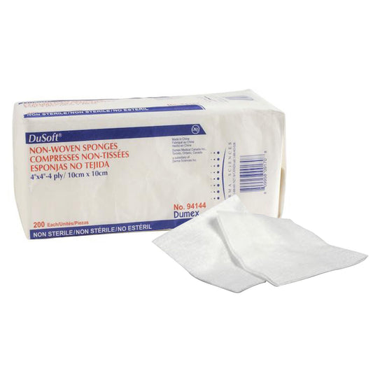 Dusoft Nonwoven Sponges 4 x 4 Inch, 4-Ply, NonSterile – 200 per Pack