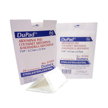 DuPad Abdominal Pad 5 x 9 Inch Sterile 1-Ply Dressing