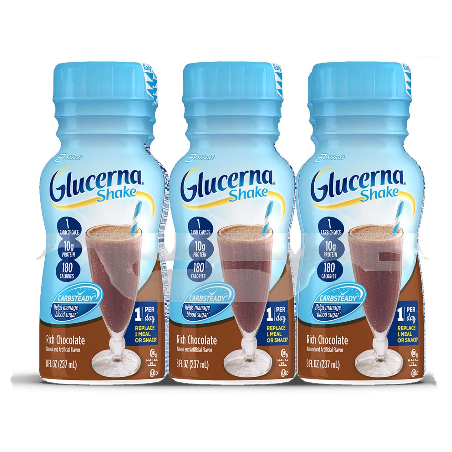 Glucerna Original Shake Rich Chocolate Oral Supplement 8 oz Bottle for Blood Sugar Management