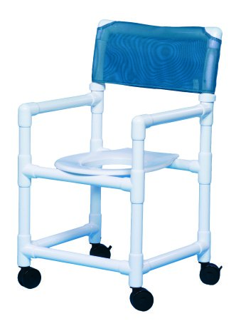 Commode / Shower Chair Standard Fixed Arms PVC