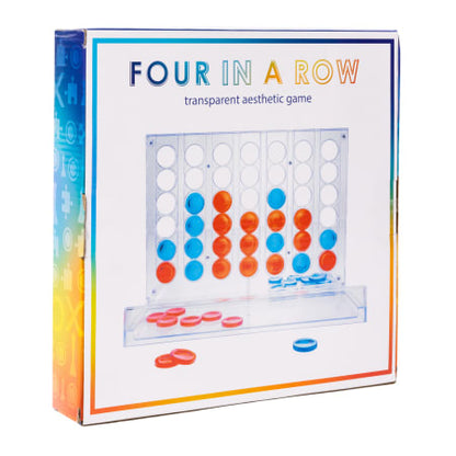 Four in a Row Transparent Aesthetic Game – Board Game for 2 Players