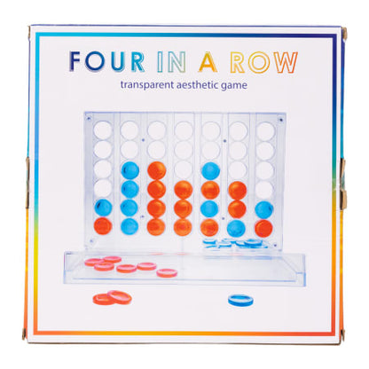 Four in a Row Transparent Aesthetic Game – Board Game for 2 Players