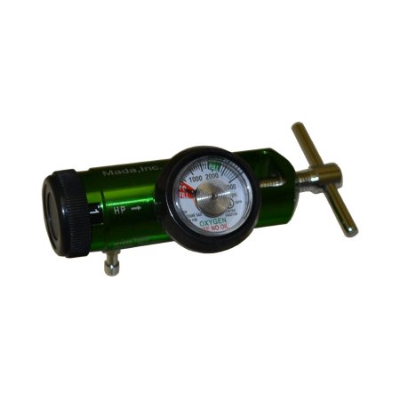 Mini Oxygen Regulator Click Style 0 - 15 LPM Barb Outlet CGA-870