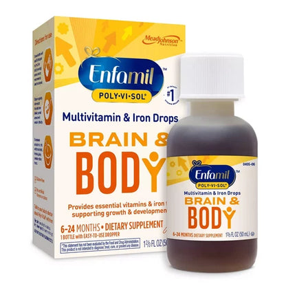 Enfamil Poly-Vi-Sol with Iron Pediatric Multivitamin Drops Fruit Flavor 50 mL Bottle