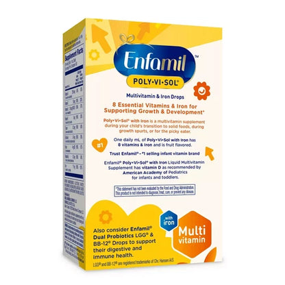 Enfamil Poly-Vi-Sol with Iron Pediatric Multivitamin Drops Fruit Flavor 50 mL Bottle