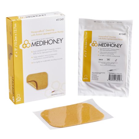 Honey Hydocolloid Dressing MEDIHONEY Rectangle